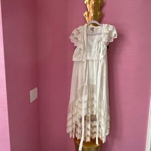 White Two Piece Skirt and Top